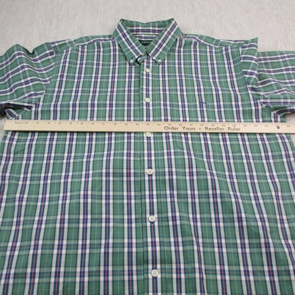Orvis Shirt Mens XL Multi Plaid Classic Fit Short Sleeve Collared Button Down - Picture 7 of 8